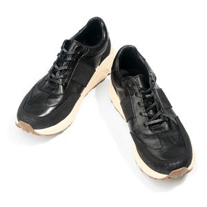 Chaussures décontractées pour hommes en cuir véritable style rétro, légères, à talon bas, avec blocs de couleur, pour la marche - Product Image 4