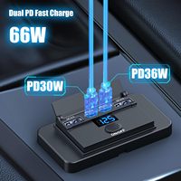 Prise USB 84W 4 ports 12V à montage en surface avec voltmètre