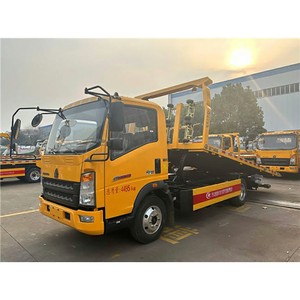 Camion de remorquage diesel HOWO 4/5 tonnes pour assistance routière, véhicule de récupération une camionnette deux voitures pour le sauvetage urbain - Product Image 2