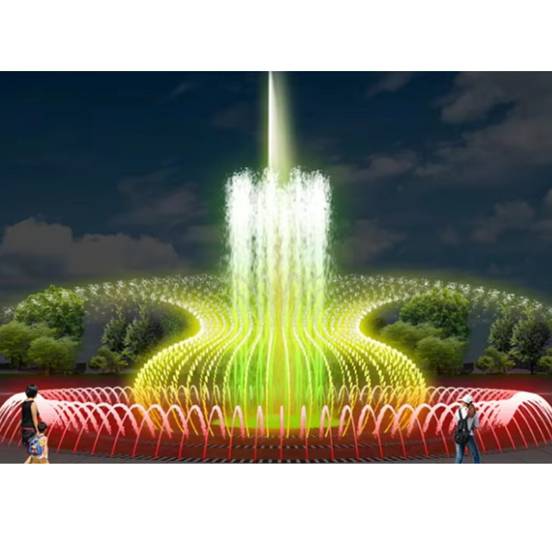 LED Light Music Fountain Stainless Steel for Outdoor River Garden Direct Manufacturers