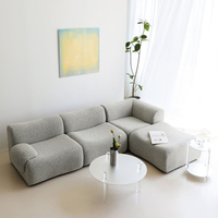 Ensemble de canapés modulaires en tissu compressé de style nordique, emballage en boîte, meubles économisant l'espace, canapé sectionnel compressé sous vide