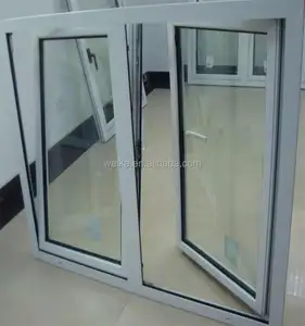 标准柔性玻璃倾斜和转向窗聚氯乙烯/upvc型材玻璃窗