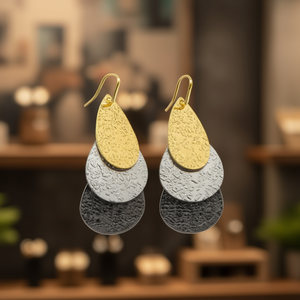 Pendientes de Moda con Diseño de Lágrima, Acero Inoxidable 316L, Baño de Oro PVD, Resistentes y Sostenibles - Product Image 3