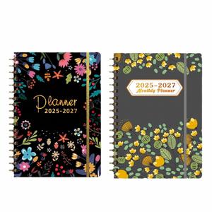 Libreta de Oficina con Calendario 2025-2027, Tamaño A5, 108 Páginas, Encuadernación Térmica, con Cuerda Elástica, en Inglés, Nueva, Transfronteriza - Product Image 1