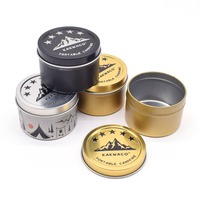 Boîte en fer blanc de haute qualité 65*45mm, petite boîte à bougies personnalisée en fer blanc, 8 couleurs, emballage cadeau artisanal, impression sérigraphique