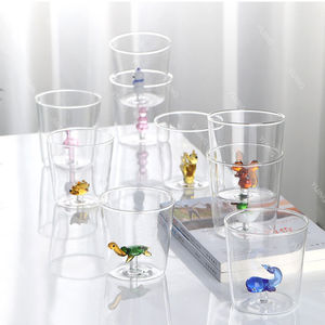 3D Cartoon Design Handleless High Borosilicate <strong>Glass</strong> <strong>Cup</strong> Cute Simple Household Single Layer Juice/Cold Drink Tea <strong>Cups</strong> &amp; Saucers - Product Image 2