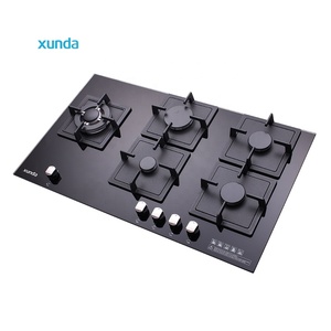 Fornello a Gas Incasso Xunda Factory Bestseller a 5 Fuochi con Pannello di Sicurezza Temperato e Supporti in Ghisa per Padelle - Product Image 3