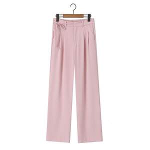 ชุดสูทสีชมพูสำหรับผู้หญิง รุ่น N8720 กางเกงขายาวเอวสูงทรงหลวม สวมใส่สบาย เหมาะสำหรับทำงานหรือใส่ลำลอง ไซส์พลัส แฟชั่นสำหรับผู้หญิง - Product Image 3