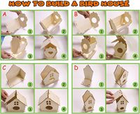 Nouveau produit éducatif chaud peindre votre propre nichoir Kits de peinture bricolage drôle bricolage peinture artisanat pour enfants 4 Pack construire et