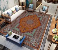 Tapis Bohème Floral Personnalisable Antidérapant en Polyester de Haute Qualité, Fabriqué à la Machine, pour Salon et Maison – Vente en Gros