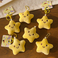 Vente en gros bon marché Cadeaux promotionnels souples personnalisés Jouets en peluche à presser Porte-clés breloque de sac en peluche étoile