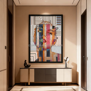 Impresión Giclée Abstracta Moderna de Lujo Ligero en Lienzo de Gran Tamaño para Decoración de Paredes de Sala de Estar, Venta al por Mayor de Fábrica - Product Image 3
