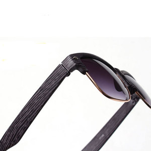 2020 mode <span class=keywords><strong>Bois</strong></span> lunettes De soleil pour femmes hommes Anti-UV semi-sans <span class=keywords><strong>monture</strong></span> lunettes De Soleil Lunettes demi-cadre lunettes - Product Image 4