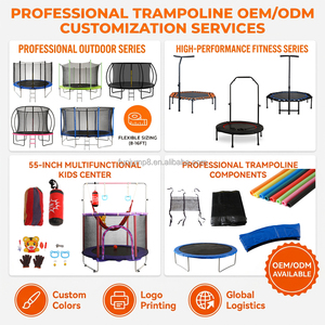 <span class=keywords><strong>Trampoline</strong></span> extérieur de 14 pieds certifié ASTM GS <span class=keywords><strong>pour</strong></span> adultes et enfants avec panier de basket, <span class=keywords><strong>filet</strong></span> de sécurité, échelle et structure robuste - Product Image 2