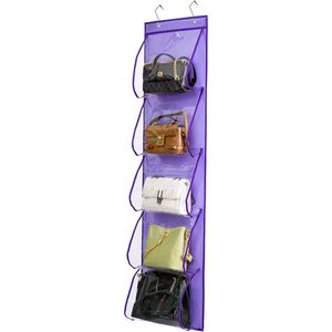 Organisateur multifonctionnel pliable pour sacs à main, à suspendre sur la porte ou dans le placard, idéal pour le rangement du salon - Product Image 2