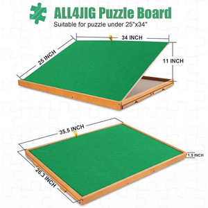 <span class=keywords><strong>Table</strong></span> de puzzle et <span class=keywords><strong>table</strong></span> <span class=keywords><strong>basse</strong></span> 2 en 1 avec bords sans éclats, cadeau pour les amateurs de puzzle <span class=keywords><strong>Table</strong></span> de puzzle en bois à hauteur réglable - Product Image 5