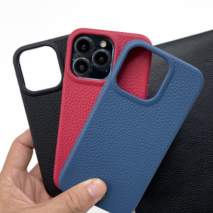 Người Đàn Ông Sang Trọng Của Đầy Đủ Hạt Pebble Da Từ Điện Thoại Di Động Trường Hợp Đối Với Apple <span class=keywords><strong>Iphone</strong></span> 15 Pro Max Bảo Vệ Kim Loại Nút Tecno - Product Image 3