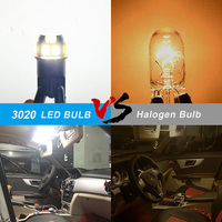 Ampoules LED W5W T10 3020 9SMD pour plaque d'immatriculation, éclairage de lecture, feux de positionnement, 12V Canbus, éclairage intérieur de voiture, feux de recul