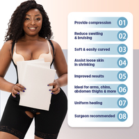 Planche abdominale ergonomique en mousse de compression douce OEM personnalisée pour la récupération post-chirurgie de la liposuccion et du raffermissement abdominal