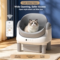 Bac à litière intelligent pour chat à ouverture supérieure avec contrôle à distance par application, mise à jour OTA, diagnostic des pannes, grande capacité de 9L