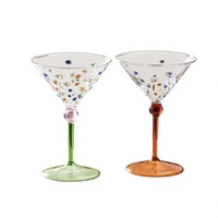 Verre à vin rouge créatif et coloré à pois, gobelet domestique, verre à cocktail, coupe à vin vintage pour dessert