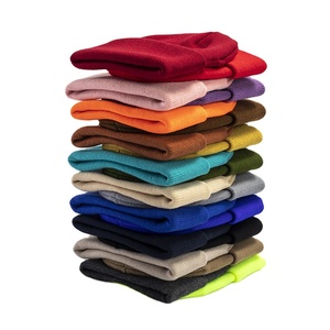Grosir topi Beanie musim dingin uniseks Fashion kualitas tinggi topi Beanie rajut akrilik bordir buatan khusus untuk musim dingin - Product Image 2