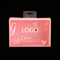 Boîte d'emballage personnalisée en plastique PET transparent pour éponge à maquillage, avec design pliable et imprimé