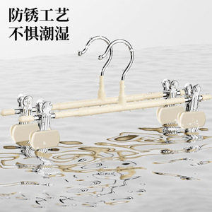 Clothing Organizer Pant Skirt Hanger With Soft Gel Protection And Thick <b>Spring</b> For Drying Clothes Space Saving Design - Product Image 4