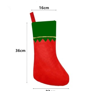 <b>Christmas</b> <b>stocking</b> gift bag, bright <b>red</b> wool felt <b>stocking</b>, sock - Product Image 4