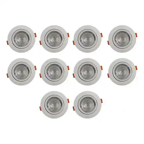 Modern 12W White Light Can Recessed Spot Light 8 cm 10 Pieces AR111 Base Warm White CCT Ceiling Install Indoor SAA Certified
