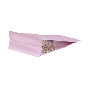 Plastic Ziplock Flat Bottom Bag <strong>Snack</strong> Food <strong>Packaging</strong> Stand up Nuts Pouch Zipper Coffee Bean Bags With Side Transparent Window - Product Image 4