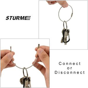 STURME Aluminum D Ring Carabiners Clip D Shape Spring Loaded Gate <b>Small</b> Keychain Carabiner Clip Set Outdoor Camping Mini <b>Lock</b> Sn - Product Image 4