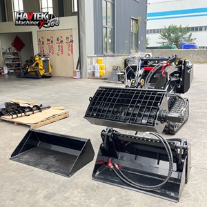China Free Shipping Construction Machinery Track Wheels Euro 5 and EPA Mini Skid Steer <strong>Loader</strong> with <strong>Bucket</strong> Trenching <strong>Loader</strong> - Product Image 4