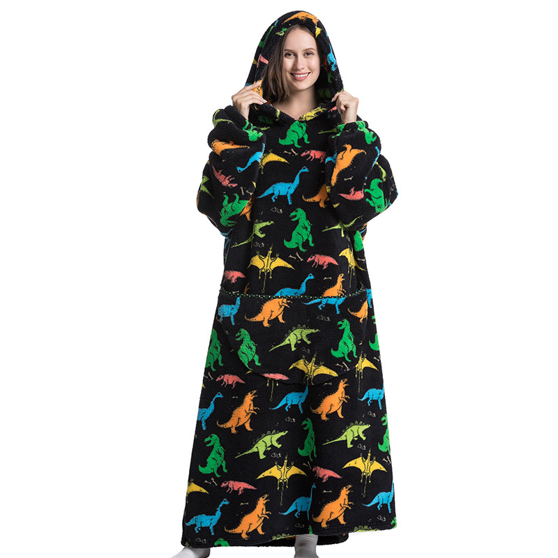 Chaqueta térmica dinosaurio multicolor-longitud extendida