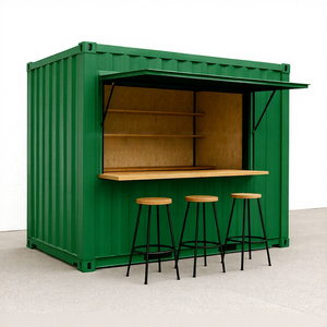 Contenedor Personalizado para Restaurante, Bar y Cafetería para Uso en Hoteles y Villas - Contenedor Marítimo Portátil con Opciones de Quiosco de Café y Food Truck - Product Image 1