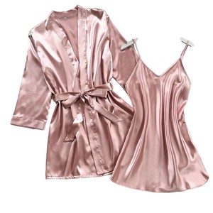 Pigiama Intero in Poliestere Solido Stile Retrò Elegante per Inverno/Primavera/Autunno/Estate, Sexy con Scollo a V e Decorazioni, Asciugatura Rapida - Product Image 3