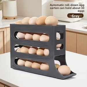 Bốn TẦNG TRƯỢT loại trứng lưu trữ container 4 tầng nhà bếp tủ lạnh tổ chức giá cho nhà sử dụng hộp lưu trữ trứng - Product Image 6