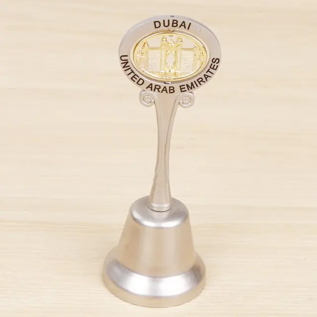 Último precio de promoción personalizada de aleación de Zinc de Dubai religión templo mano campanas