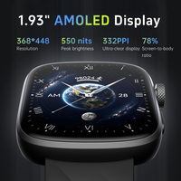 Fabricant de montres intelligentes, vente en gros d'usine, écran AMOLED HD de 1,93 pouce, rapport d'écran de 78 %, cadre métallique, logo OEM personnalisé, emballage