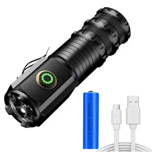 Portable Magnet P35 Bead Flashlight High lumen Strong Light Type-C Fixed Focus Pen Clip Flashlight