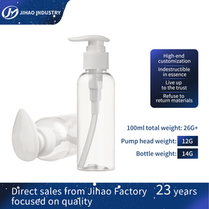 Botella de Plástico PET Vacía de 100 ml, Tipo Boston, con Bomba de PP, Serigrafía, para Champú, Loción, Cuidado de la Piel, Envase Cosmético, Color Personalizado - Product Image 1