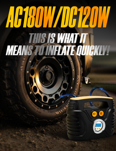 Pompa Elettrica Gonfiabile Richtek Heavy Duty 100 PSI 12V DC in Plastica a Doppio Cilindro per Pneumatici Auto con Funzione di Spegnimento Automatico e Preimpostazione - Product Image 3