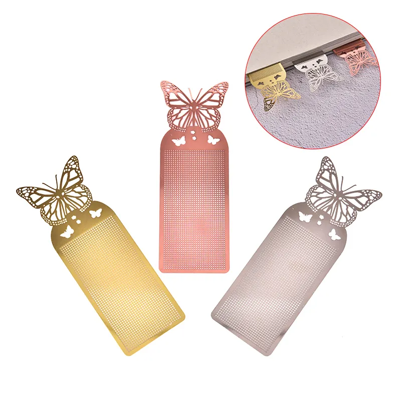 1PC Cute Butterfly Cross Stitch Metal Bookmark for Book Paper DIY Needlework Embroidery Crafts Magnetic Bookmarks