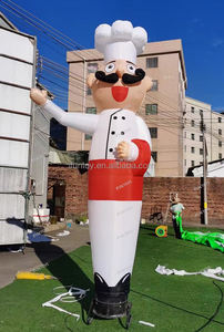 Globo Inflable Publicitario con Forma de Bailarín de Aire, de una Sola Pierna, Color Negro, para Discotecas/Bares - Product Image 5