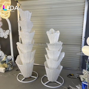 LEDA Grande Colonne Florale Lumineuse en Tissu pour Décoration de Mariage, Allée, Scène, Centre Commercial, Fête - Product Image 4