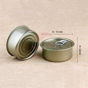 Venta al por mayor lata de metal de grado alimenticio para carne de atún buen precio contenedor de material metálico con tapa de PE de sellado de fácil apertura - Product Image 5