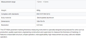 Kaliteli El Tipi Taşınabilir Yol Çizgi Kalınlık Ölçüm Cihazı 1 Yıl Garanti - Product Image 6
