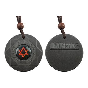 Pendentif quantique en <span class=keywords><strong>pierre</strong></span> de lave Om Ganesha personnalisé ECAMAZ, vente en gros, collier énergétique à ions négatifs - Product Image 4