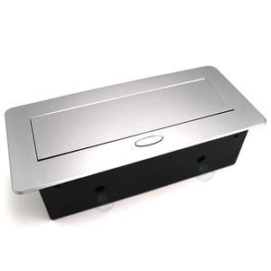Jiaxin Network Zinc Alloy USB Embedded Sliver Round Edges Desktop <strong>Universal</strong> <strong>Sockets</strong> for Table - Product Image 4