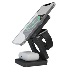 Estación de carga inalámbrica magnética plegable 3 en <span class=keywords><strong>1</strong></span> para teléfono móvil, cargador de escritorio de carga rápida, soporte de carga multifuncional - Product Image 6